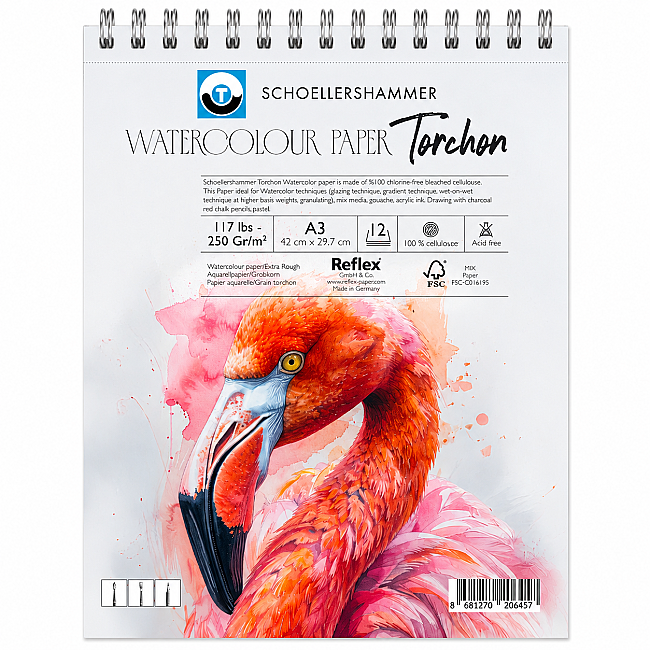 Schoellershammer Torchon Watercolour Pad 250gr A3 12 yaprak - 1
