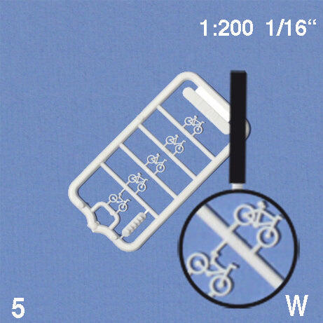 Schulcz Maket Bisiklet 1:200 5 Adet Beyaz - 2