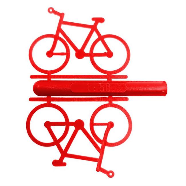 Schulcz Maket Bisiklet 1:50 2 Adet Kırmızı N:03-50201 - 1