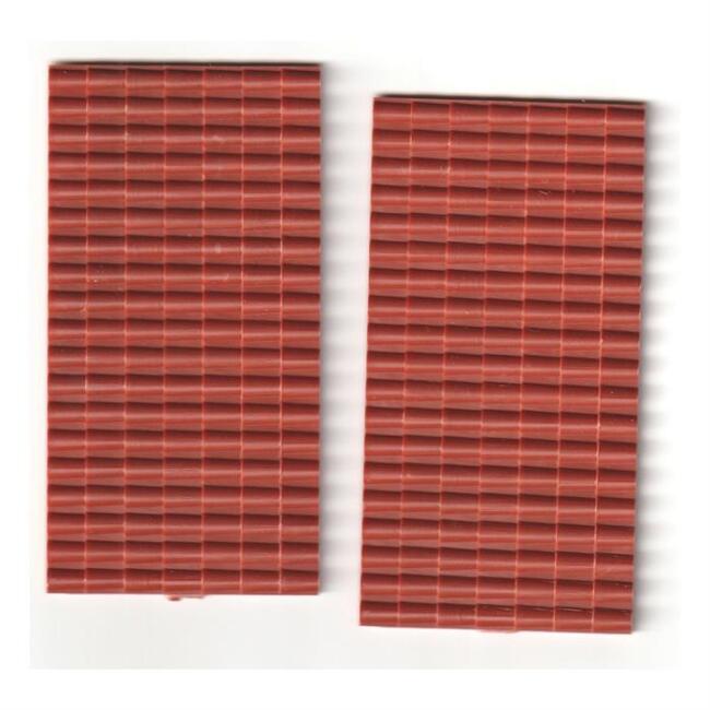 Schulcz Maket Plastik Çatı Kaplama 1:50 48x96 mm 2 Adet N:28-55363 (1 Adet Kiremitin Görünen Ölçüsü 7.6x5.6mm) - 1