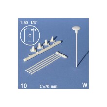 Schulcz Maket : Sokak Lambası 1:50 70mm 10 Adet N:06-50071 - SCHULCZ