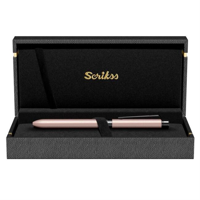 Scrikss 83 Trio Sport Multifonksiyon Kalem Metalik Pembe - 1