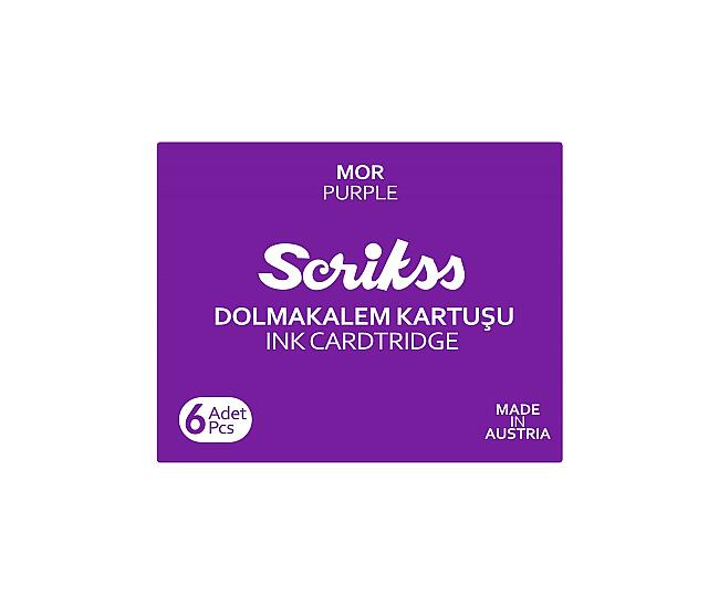 Scrikss Dolma Kalem Kartuşu Mor 6 Adet - 1