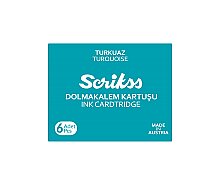 Scrikss Dolma Kalem Kartuşu Turkuaz 6 Adet - Scrikss