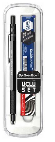 Scrikss Graph-X Versatil Kalem Seti 3'lü Antrasit 0.7 mm - 1