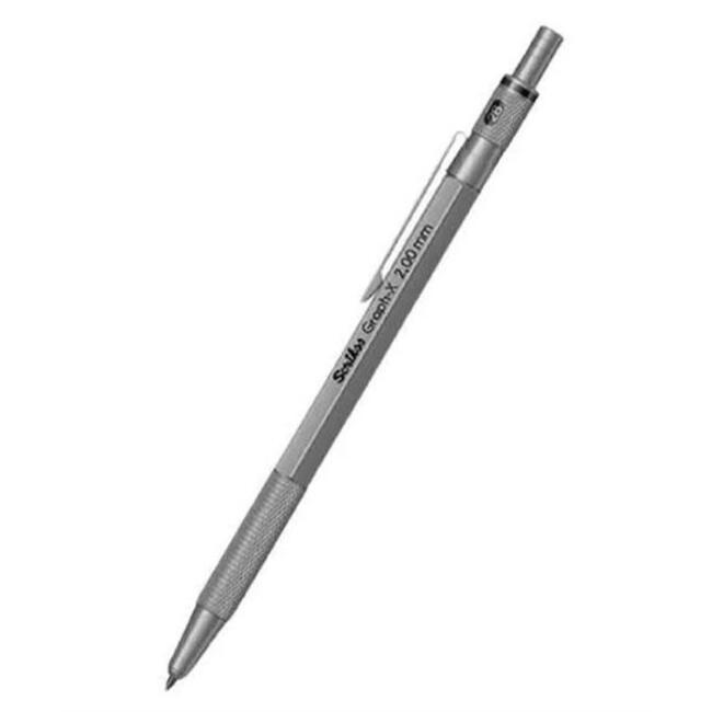 Scrikss Graph-X Metal Uçlu Kalem 2 mm Kurşun Gri - 1