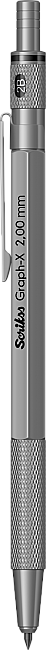 Scrikss Graph-X Metal Uçlu Kalem 2 mm Kurşun Gri - 1