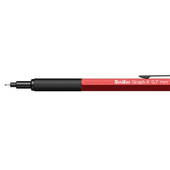 Scrikss Graph-X Metal Versatil Kalem 0.7 mm Kırmızı - 4