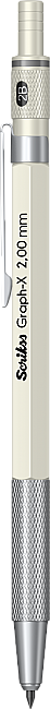 Scrikss Graph-X Metal Versatil Kalem 2 mm Mat Beyaz - 1
