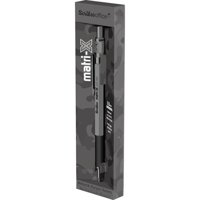 Scrikss matri-X Mekanik Kurşun Kalem 0.5 mm Gri - 2