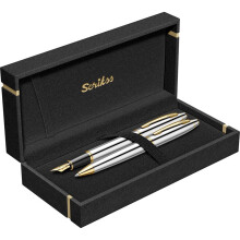 Scrikss Noble 35 Dolma Kalem - Tükenmez Kalem Seti Gold Krom - 4
