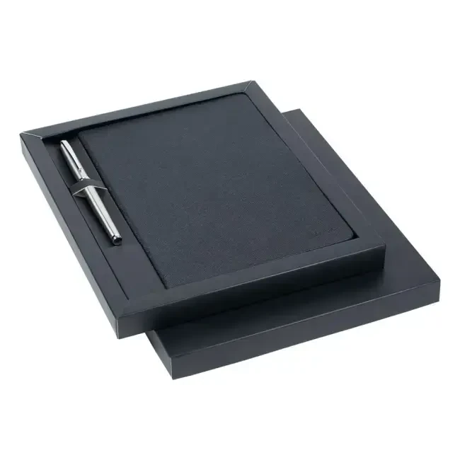 Scrikss Premium Yazı Seti Chester A5 Siyah Defter & Metropolis 800M Krom Roller Kalem SD300-1 - 1