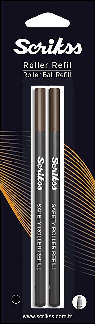 Scrikss Roller Refil Siyah 2 li blister 0.7mm - 1