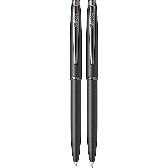Scrikss Prestige 108 Tükenmez Kalem Versatil Kalem Seti Mat Siyah - 1