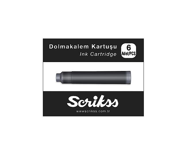 Scrikss Siyah Dolma Kalem Kartuşu 6’lı Set - 1