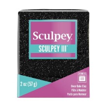Sculpey Polimer Kil 57 g Siyah Glitter - SCULPEY