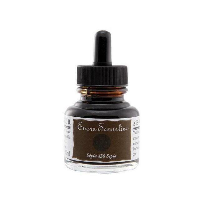 Sennelier Çini Mürekkebi Sepia 30 ml - 1