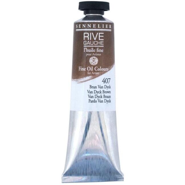 Sennelier Rive Gauche Fine Yağlı Boya 40 ml Vandyke Brown 407 - 1