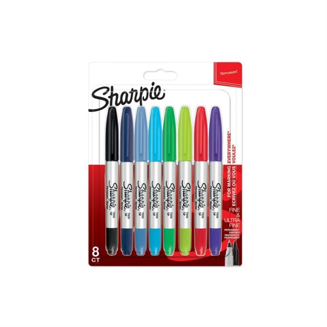 Sharpie Çift Uçlu Permanent Markör 8’li Set - 1