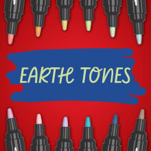 Sharpie Creative Marker Akrilik Kalem Set 12'li Earth Tones 2213421 - 3
