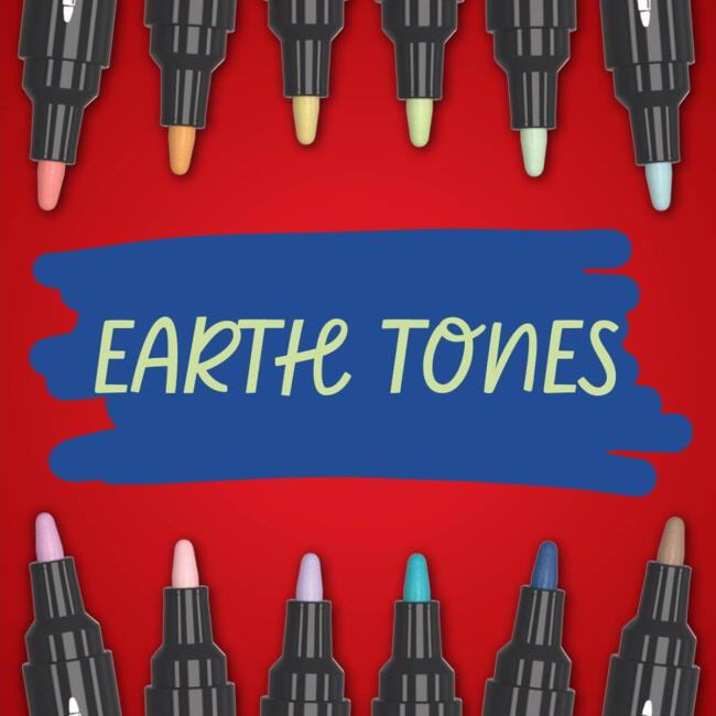 Sharpie Creative Marker Akrilik Kalem Set 12'li Earth Tones 2213421 - 3