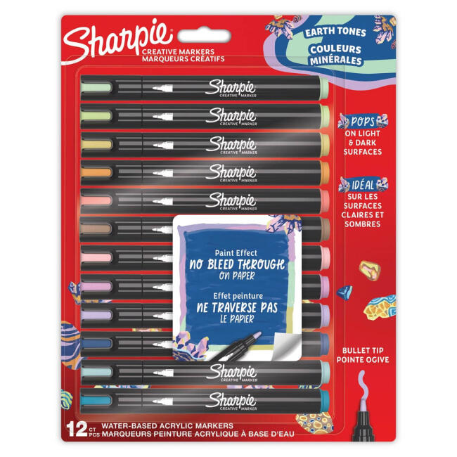 Sharpie Creative Marker Akrilik Kalem Set 12'li Earth Tones 2213421 - 1