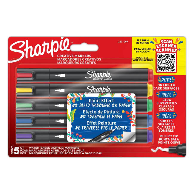 Sharpie Creative Marker Akrilik Kalem Set 5'li 2201069 - 1