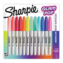 Sharpie Glam Pop Fine Permanent Marker Kalem Seti 12'li 2198780 - SHARPIE