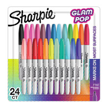 Sharpie Glam Pop Fine Permanent Marker Kalem Seti 24'lü 2198779 - SHARPIE