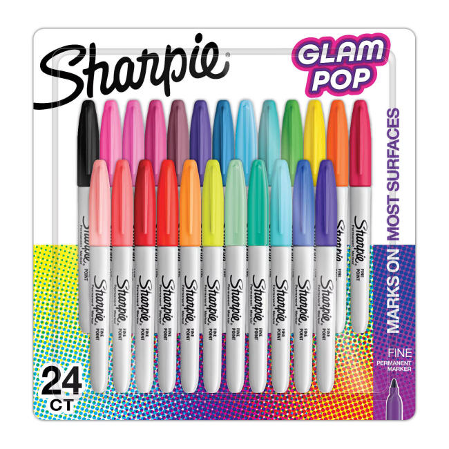 Sharpie Glam Pop Fine Permanent Marker Kalem Seti 24'lü 2198779 - 1