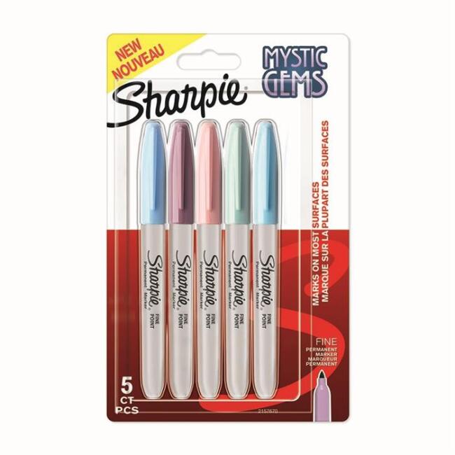 Sharpie Mystic Gems Fine Point Marker Kalem Seti 5 Renk - 1