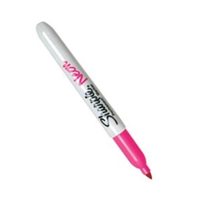 Sharpie Permanent Neon Pembe - 1