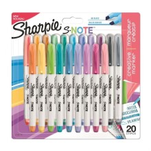 Sharpie Snote Markör Kesik Uç 20Lı N:2139179 - Sharpie