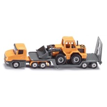 Sıku Maket Metal Taşıt Tır- Yuku İş Makinesi 1/87 N:1616 Low Loader Wıth Front Loader (7,00D) - SIKU MODEL