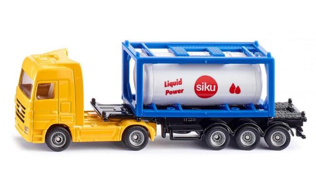 Siku Maket 1:87 Ölçek Truck With Tank Container Tanker N:1795 - 2