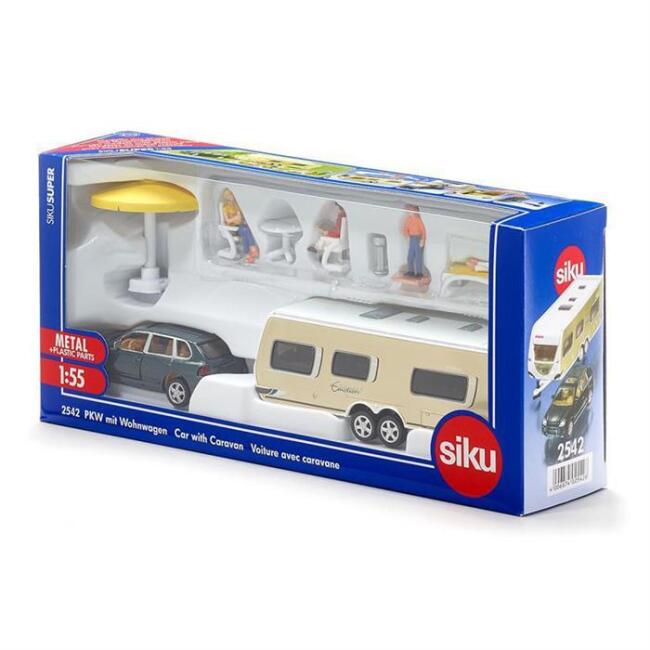 Sıku Maket Metal Taşıt Araba & Karavan 1/55 N:2542 Car Wıth Caravan - 4