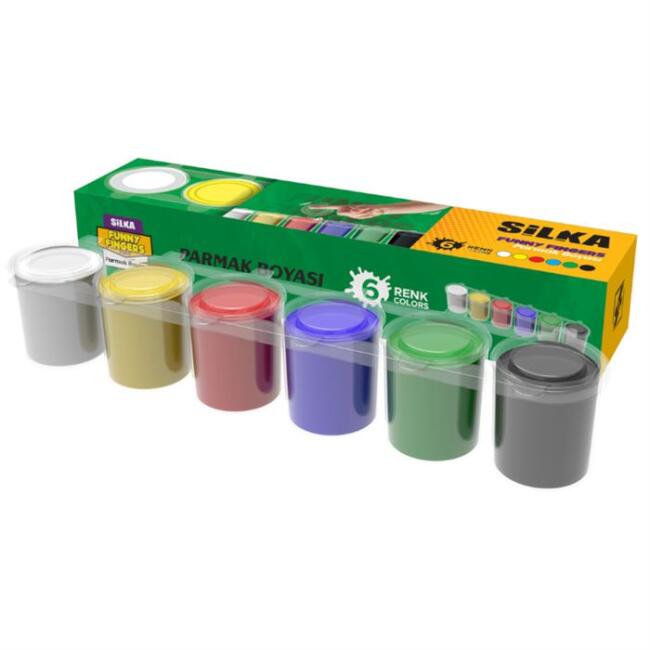 Silka Parmak Boya Seti 6 Renk - 1