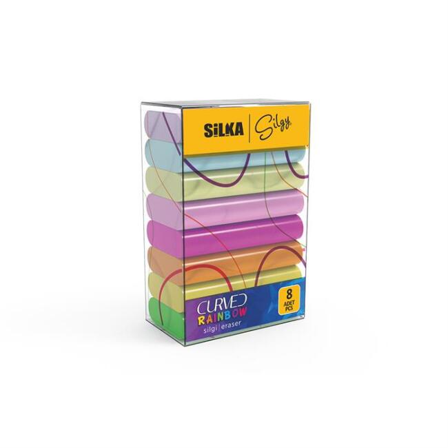 Silka Silgi Curved Rainbow Neon 8’li - 1