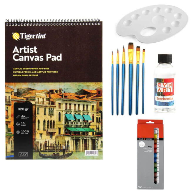 Simply Canvas Pad Yağlı Boya Seti 12 ml 12'li - 1