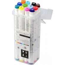 Sketch & Art Çift Taraflı Marker Kalem 12’li Başlangıç Renkler - 1