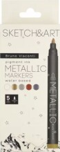 Sketch & Art Çift Taraflı Marker Kalem 6’lı Metalik Renkler - Sketch & Art (1)