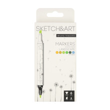 Sketch & Art Çift Taraflı Marker Kalem 6’lı Peyzaj Renkler - 2