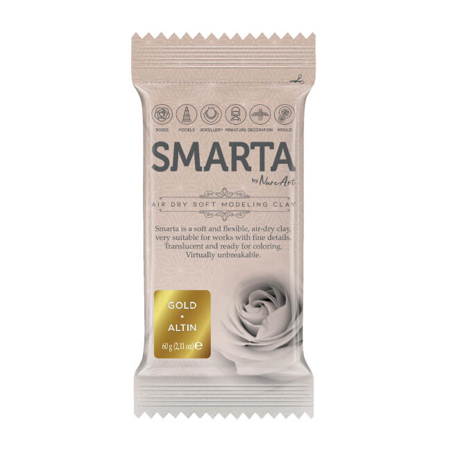 Smarta Hava İle Kuruyan Modelleme Hamuru 60 gr Altın 27 - 1