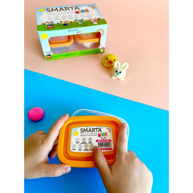 Smarta Kids Havayla Kuruyan Model Hamuru Okul Seti 70 gr 4lü - 2