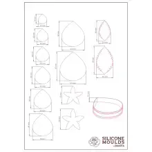 Smarta Silikon Kalıp Gül Kesici ve Damarlayıcı Seti SK1013023 - 3