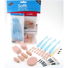 Sofft 44 Parça Panpastel Fırçası ve Bıçak Seti - Lana