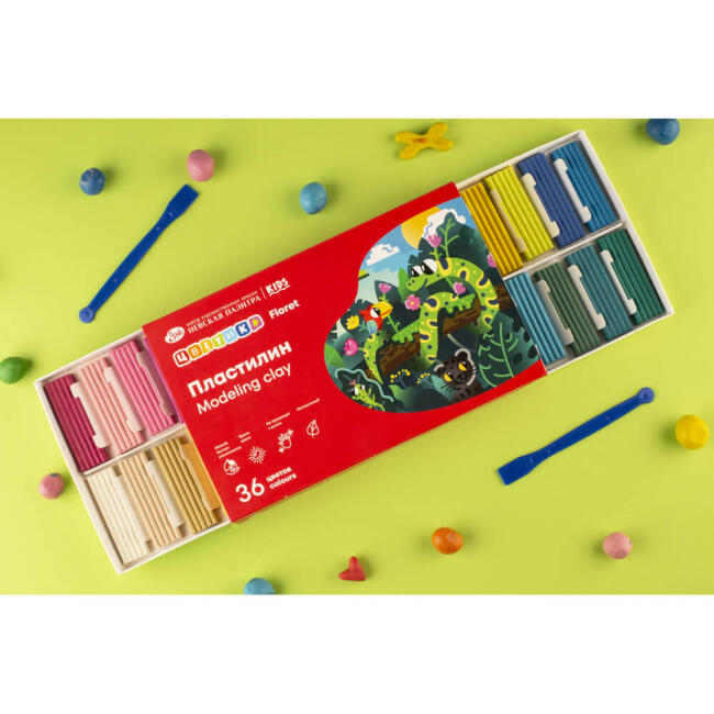 St. Petersburg Floret Plastilin Model Hamuru Seti 540 g 36'lı 32412338 - 4