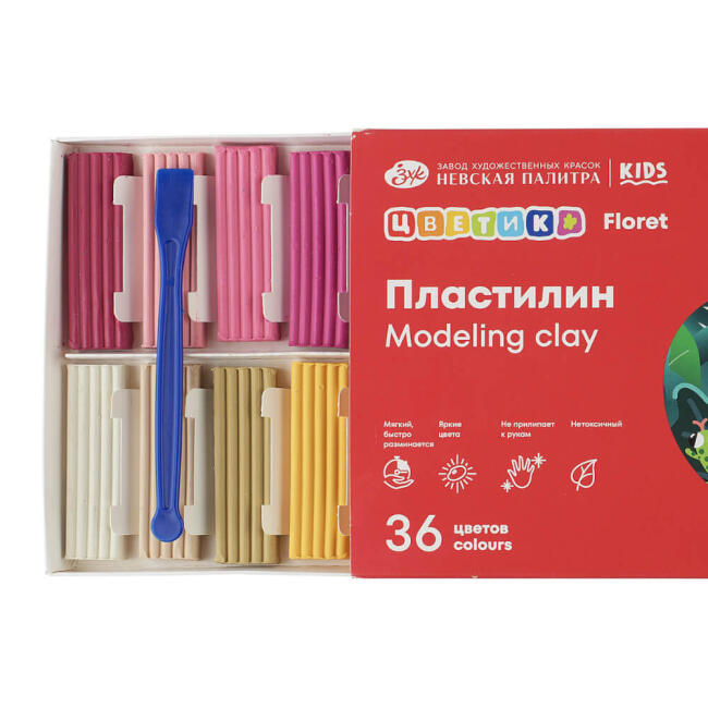 St. Petersburg Floret Plastilin Model Hamuru Seti 540 g 36'lı 32412338 - 3