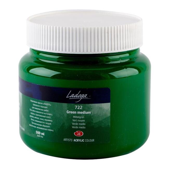 St. Petersburg Ladoga Akrilik Boya 500 ml Green Medium 722 - 1