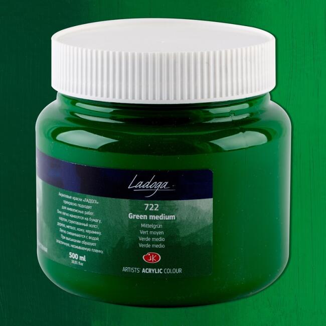 St. Petersburg Ladoga Akrilik Boya 500 ml Green Medium 722 - 2